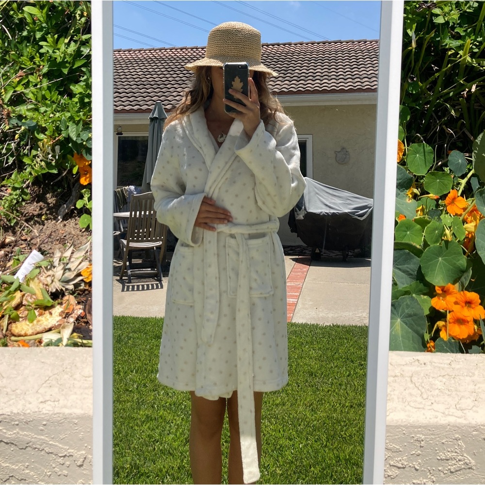 White fluffy robe